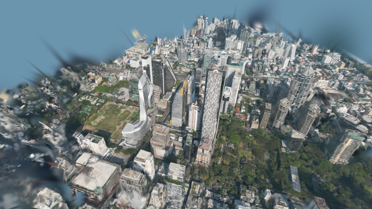 Bangkok city centre: 3D Gaussian splat