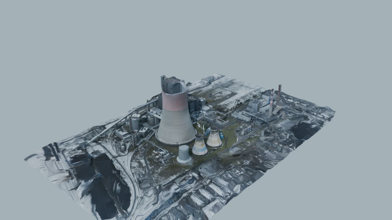 Jaworzno 3 power plant 3D preview