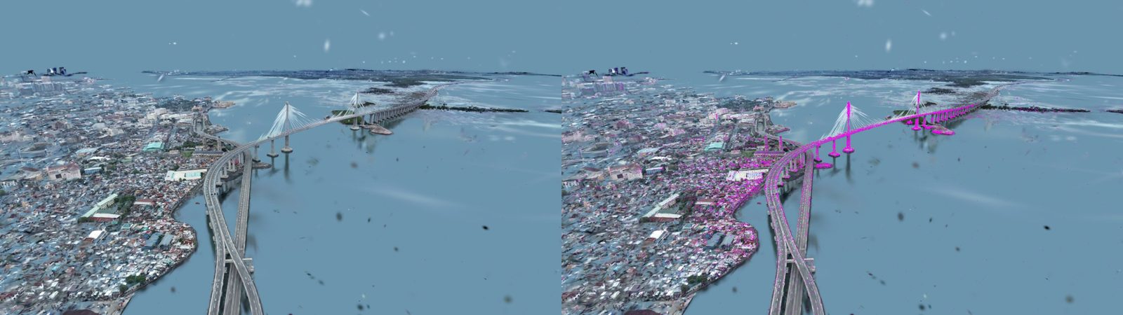 Projected Gaussian centres over a render