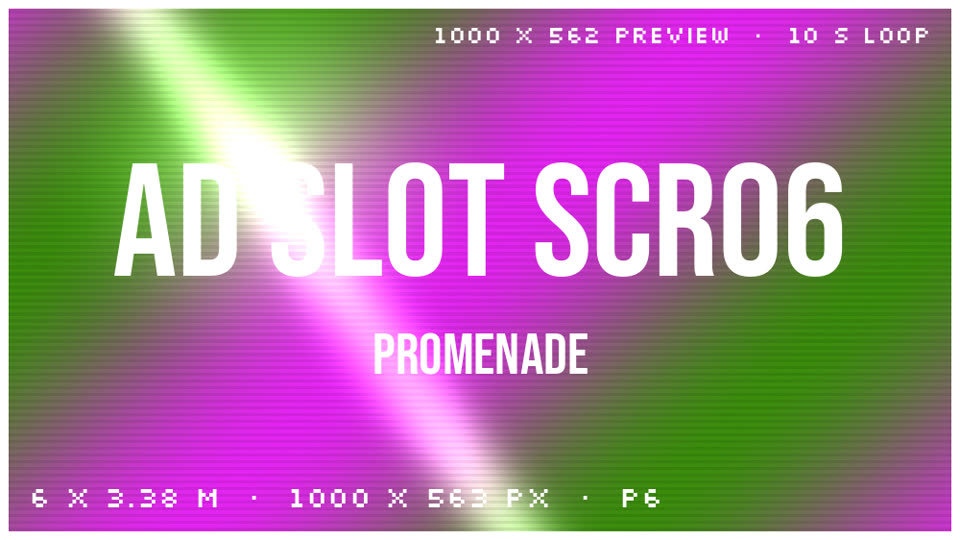 Ad slot preview for screen SCR06 on the Promenade