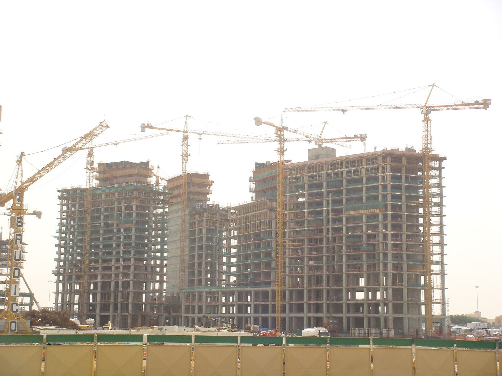 KAFD construction site with cranes