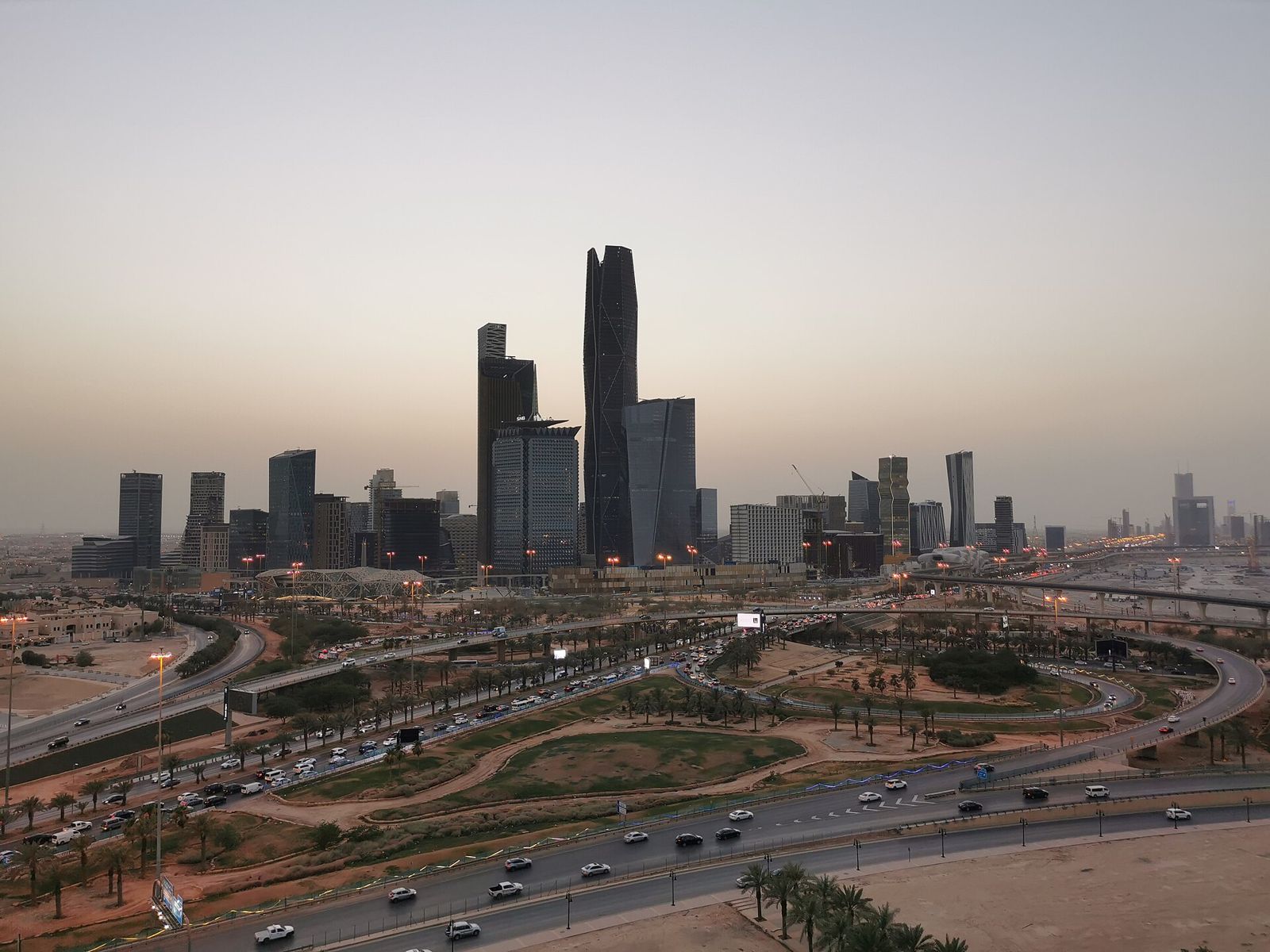 KAFD skyline at dusk