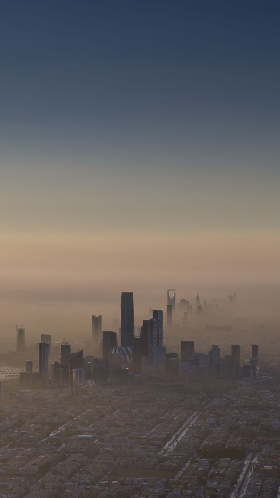 KAFD towers above fog