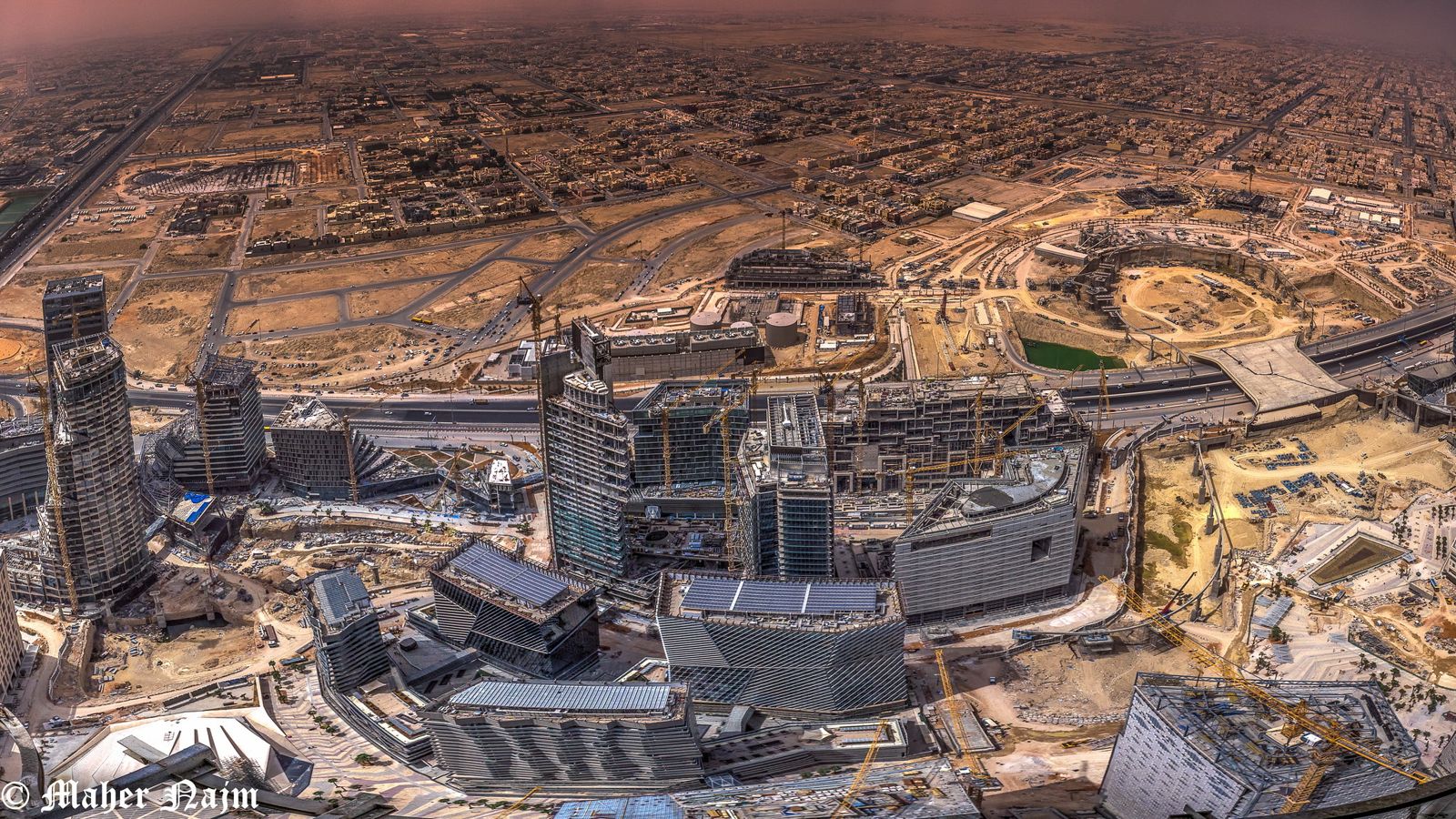 KAFD under construction from a high viewpoint