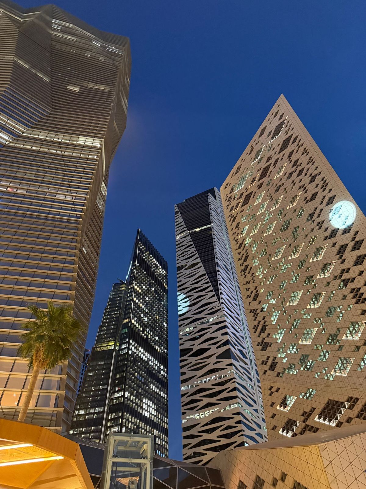 KAFD towers at blue hour