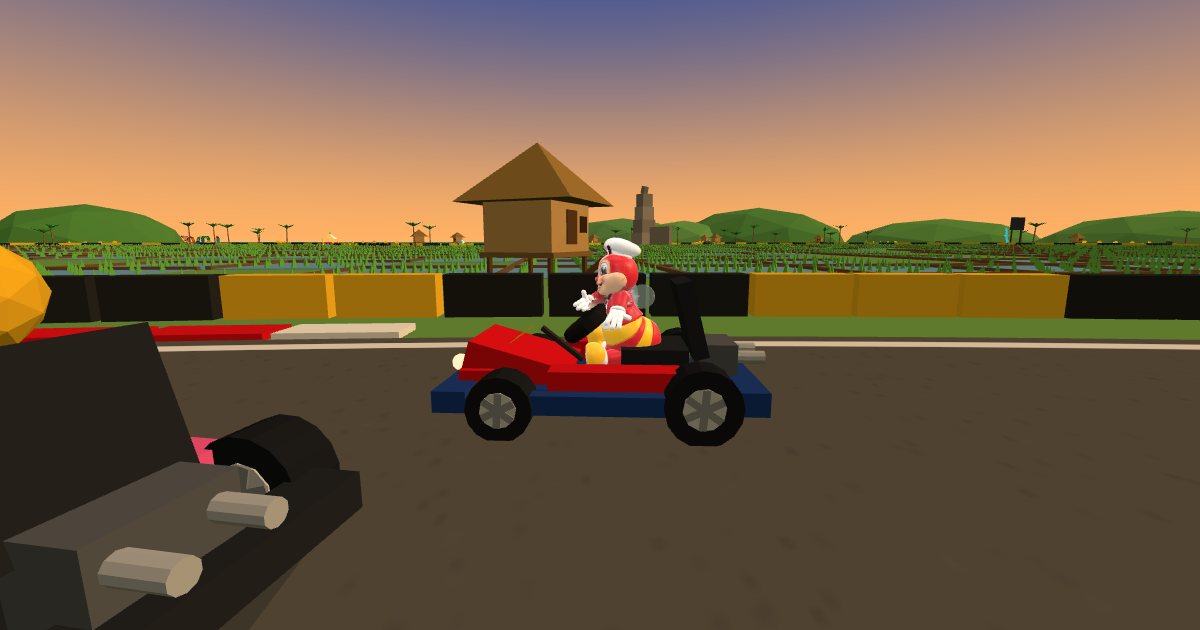 Jollibee's kart racing in Jollibee Go-Kart