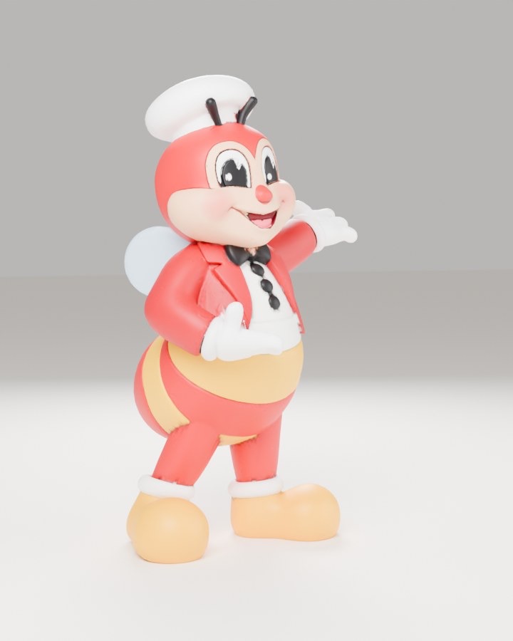 The painted, rigged game-ready Jollibee
