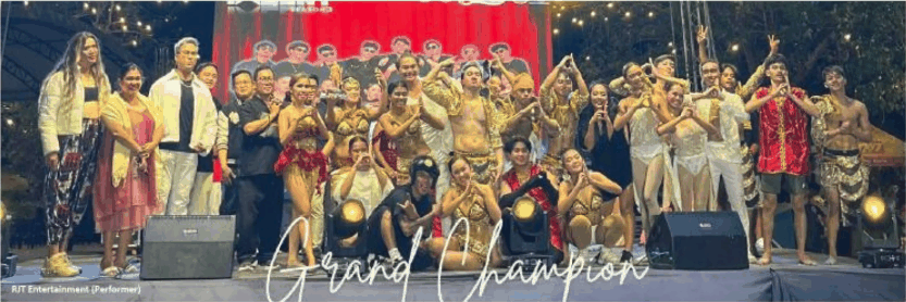 RJT Entertainment performers on stage in traditional costume