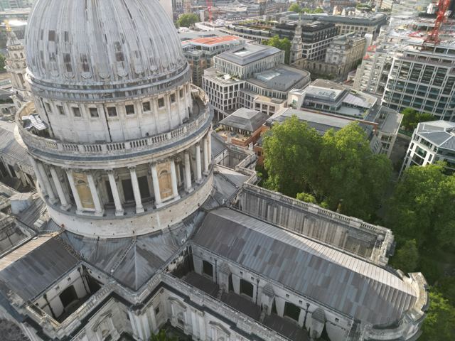 St Paul's Cathedral, drone photo, Jul 2024