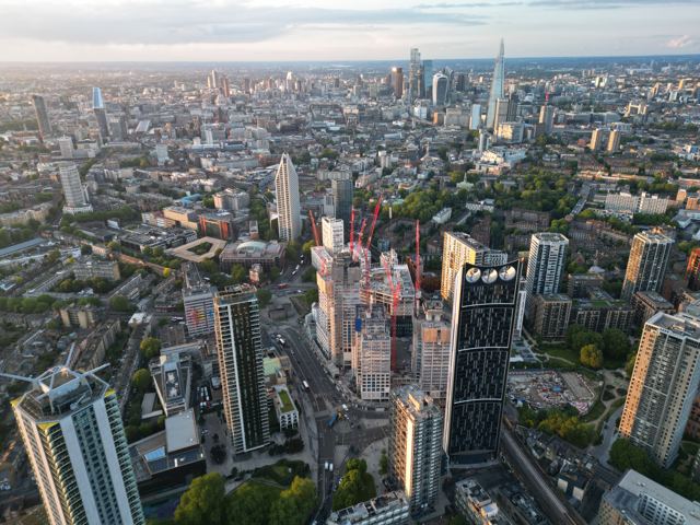 Elephant & Castle, drone photo, Jun 2024