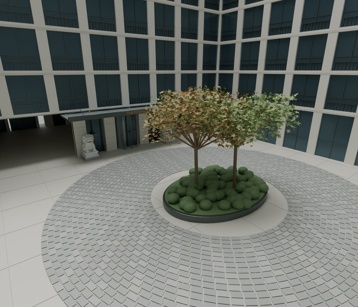 The Peninsula London: courtyard